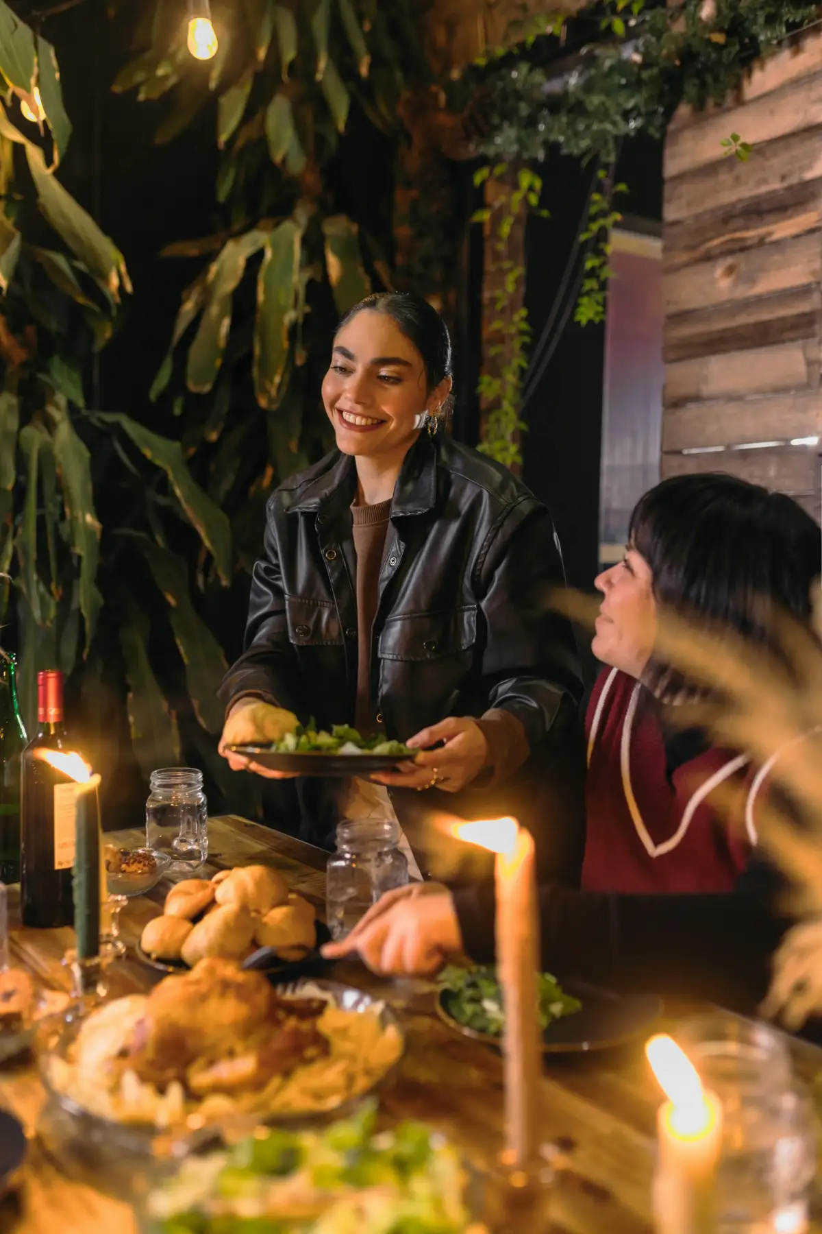 Candlelit dinner party