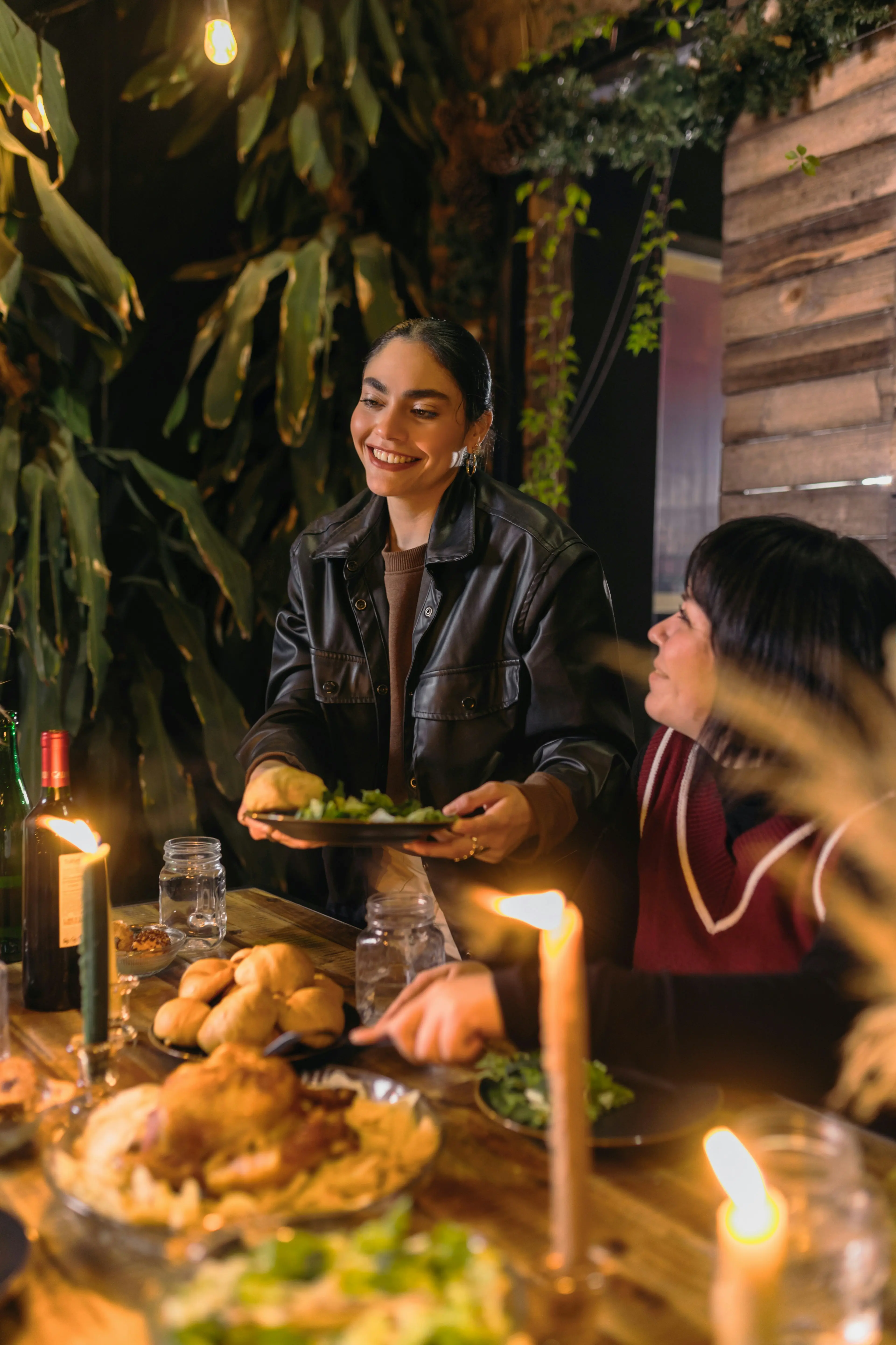 Candlelit dinner party